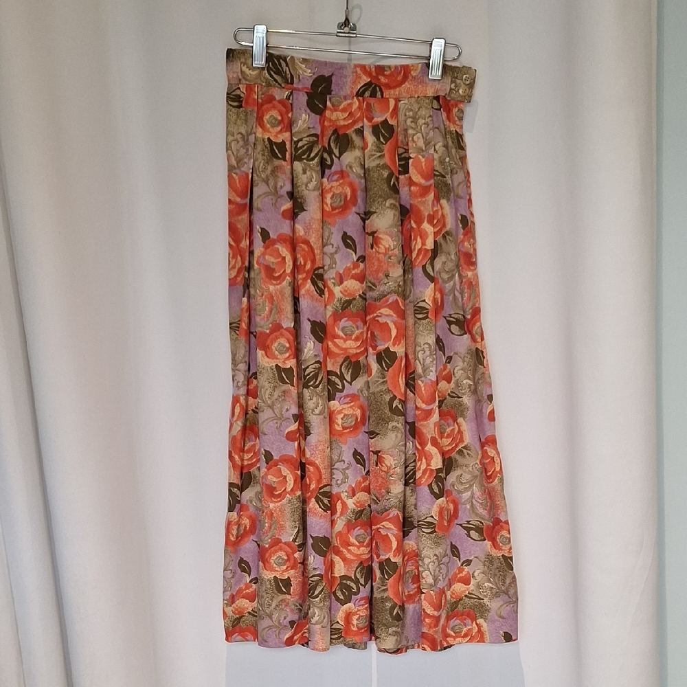 Vintage Country Sophisticates Petite By Pendleton Floral Skirt